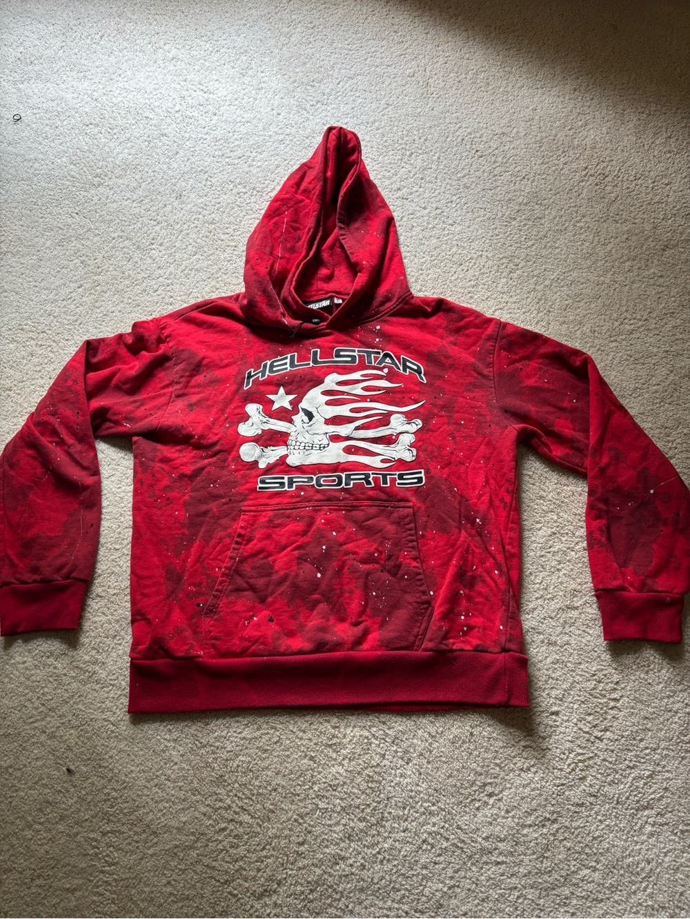 Hellstar Sports Red Graphic Pullover Hoodie